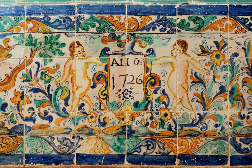 Paño de azulejos en Hacienda Palma Gallarda Paño de azulejos en Hacienda Palma Gallarda